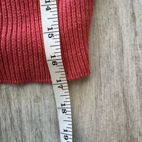 Guess Coral Pink Knit Sleeveless Cropped Top With Keyhole Detail Small Lightweig - Picture 6 of 8